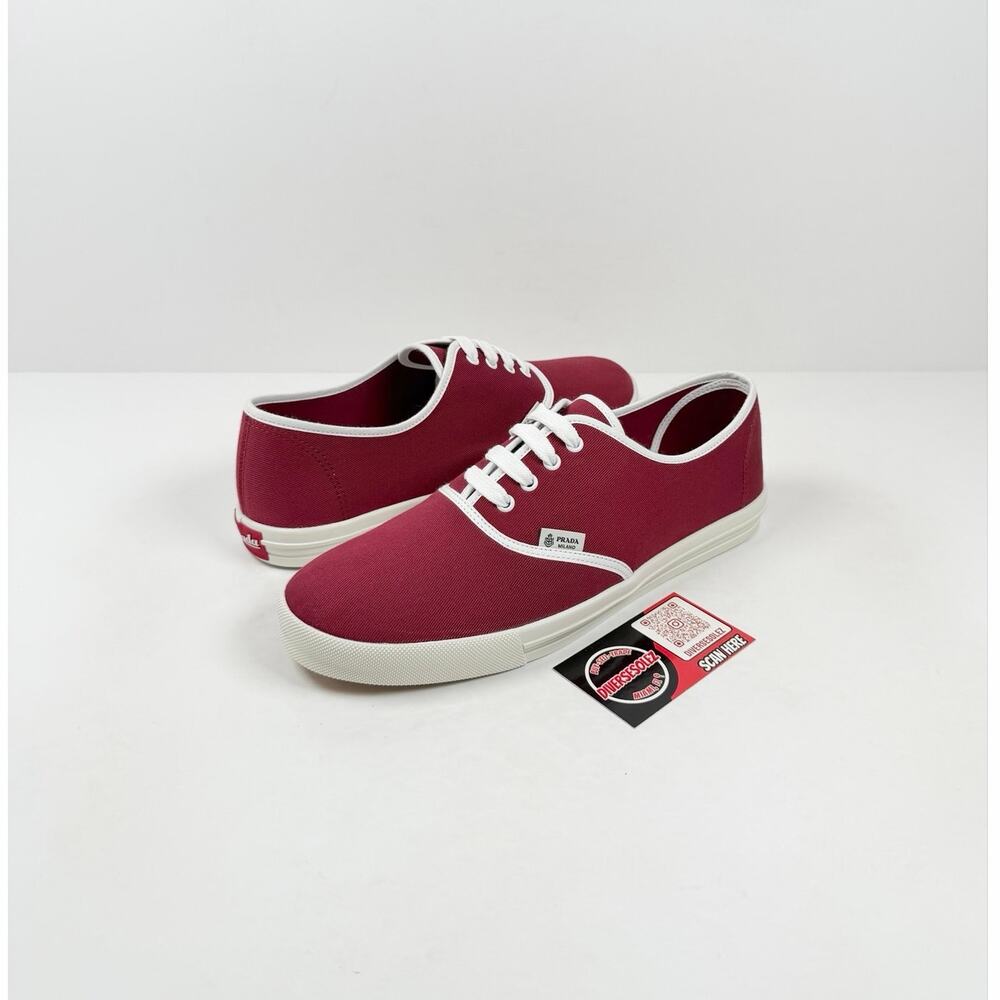 Size 8UK/9US - Prada Drill Canvas Low Top NEW